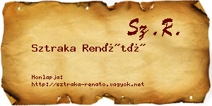 Sztraka Renátó névjegykártya