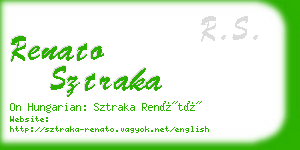 renato sztraka business card